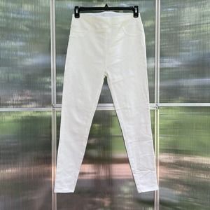 Assets by Spanx L Shaping Denim Legging Jeans White High Rise Skinny Slimming